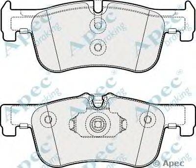 Комплект тормозных колодок, дисковый тормоз APEC braking PAD1876