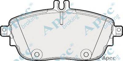 Комплект тормозных колодок, дисковый тормоз APEC braking PAD1881