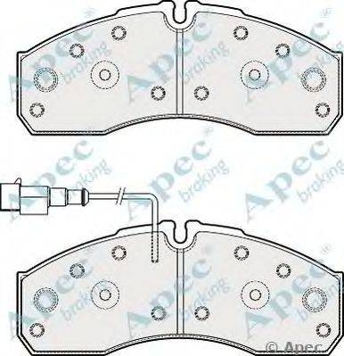 Комплект тормозных колодок, дисковый тормоз APEC braking PAD1885