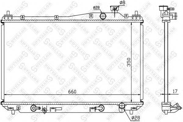 Радиатор, охлаждение двигателя STELLOX 10-25172-SX