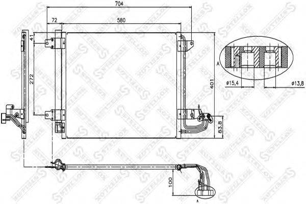 Конденсатор, кондиционер STELLOX 10-45023-SX