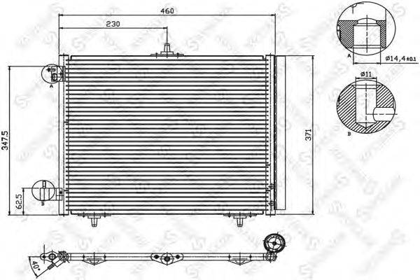 Конденсатор, кондиционер STELLOX 10-45040-SX