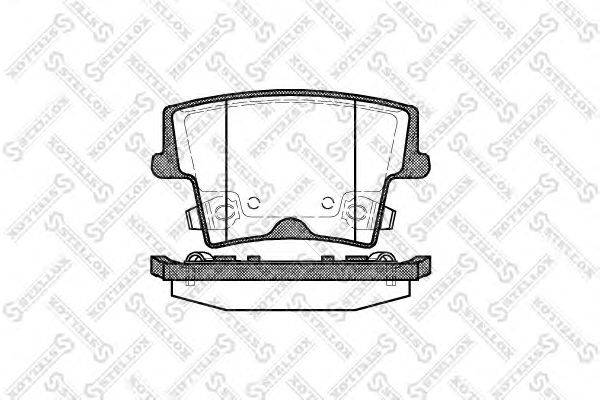 Комплект тормозных колодок, дисковый тормоз STELLOX 1138 008-SX
