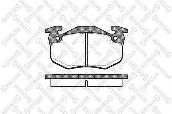 Комплект тормозных колодок, дисковый тормоз STELLOX 155 080B-SX