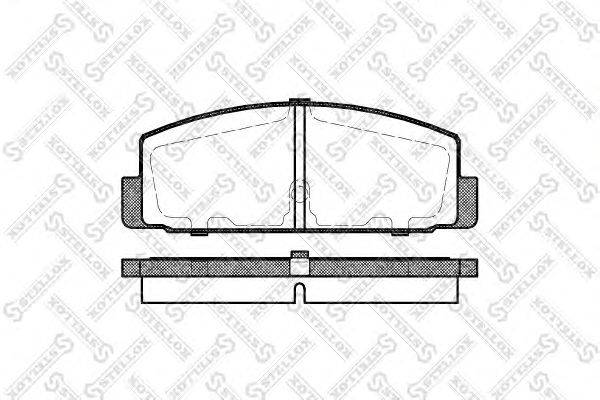 Комплект тормозных колодок, дисковый тормоз STELLOX 190 030B-SX