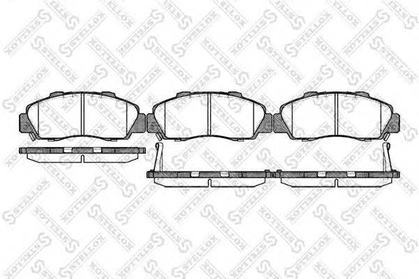 Комплект тормозных колодок, дисковый тормоз HONDA 45022-S30-A02