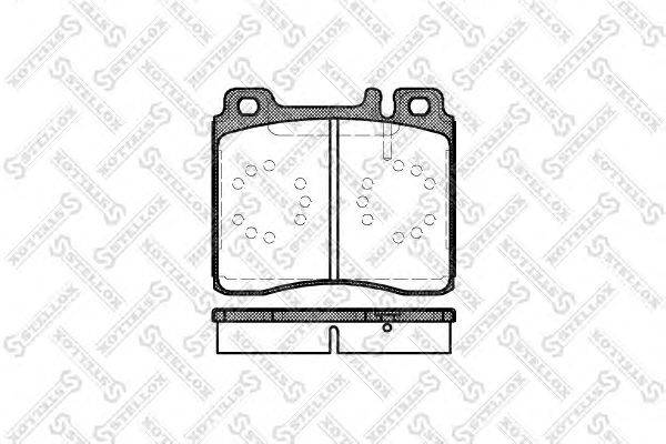 Комплект тормозных колодок, дисковый тормоз STELLOX 431 000B-SX