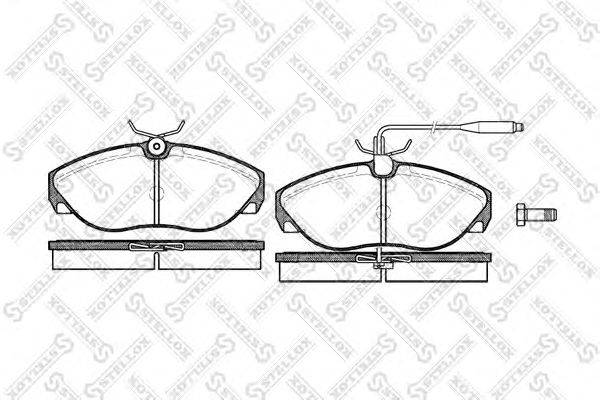 Комплект тормозных колодок, дисковый тормоз STELLOX 497 002B-SX