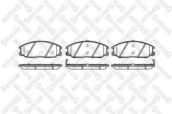 Комплект тормозных колодок, дисковый тормоз STELLOX 782012BSX
