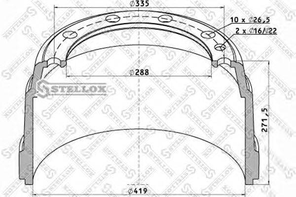 Тормозной барабан STELLOX 85-00081-SX