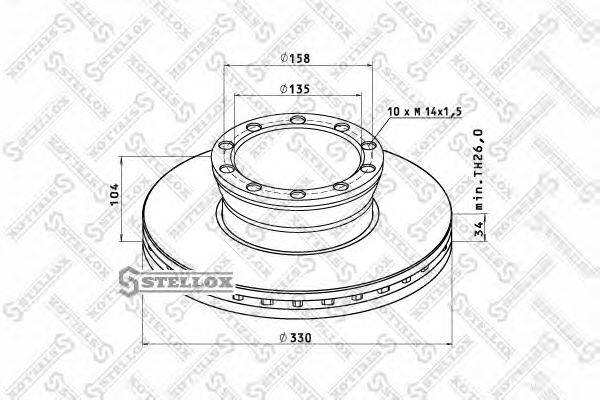 Тормозной диск ROCKWELL MBR5012