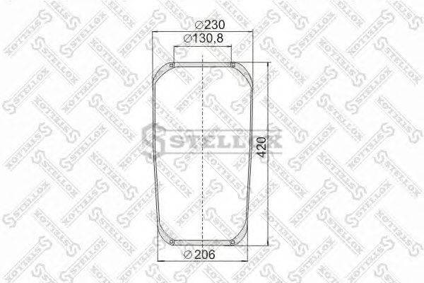 Кожух пневматической рессоры STELLOX 90-08840-SX