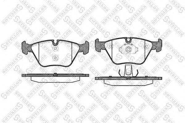 Комплект тормозных колодок, дисковый тормоз STELLOX 974 000BL-SX