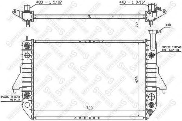Радиатор, охлаждение двигателя STELLOX 10-25600-SX