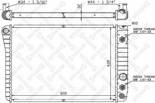 Радиатор, охлаждение двигателя STELLOX 10-25605-SX