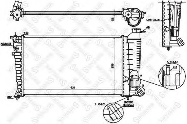 Радиатор, охлаждение двигателя STELLOX 10-25671-SX