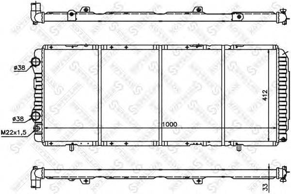 Радиатор, охлаждение двигателя STELLOX 10-25679-SX