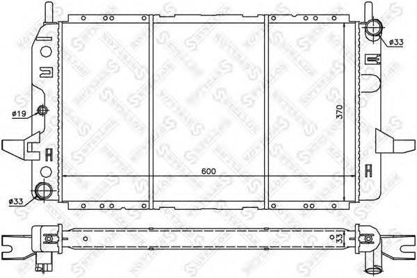 Радиатор, охлаждение двигателя STELLOX 10-25815-SX