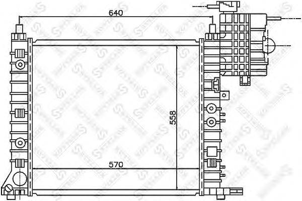 Радиатор, охлаждение двигателя STELLOX 10-25876-SX