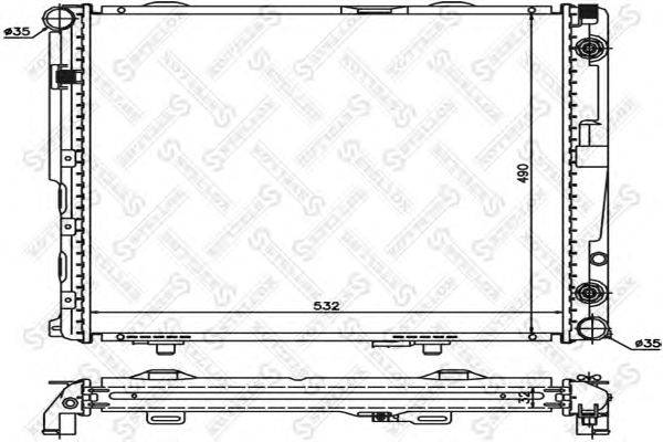 Радиатор, охлаждение двигателя STELLOX 1025902SX