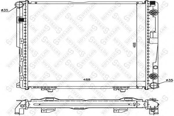 Радиатор, охлаждение двигателя STELLOX 10-25918-SX