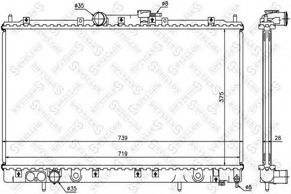 Радиатор, охлаждение двигателя STELLOX 1025962SX