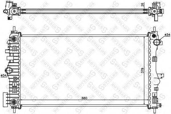 Радиатор, охлаждение двигателя STELLOX 10-26023-SX