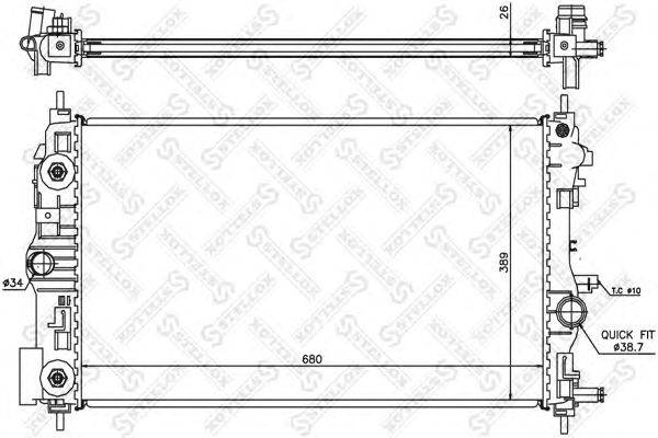 Радиатор, охлаждение двигателя STELLOX 10-26029-SX
