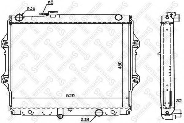 Радиатор, охлаждение двигателя STELLOX 10-26297-SX