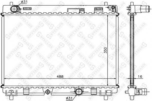 Радиатор, охлаждение двигателя STELLOX 10-26323-SX