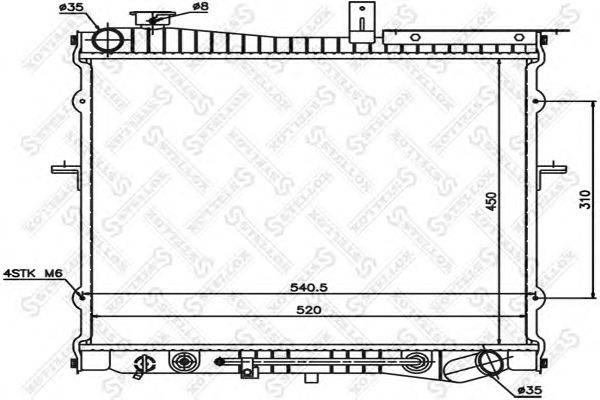 Радиатор, охлаждение двигателя STELLOX 10-26477-SX