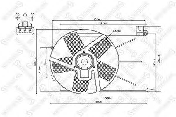 Вентилятор, охлаждение двигателя STELLOX 2999052SX