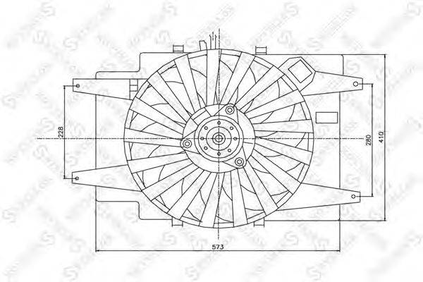 Вентилятор, охлаждение двигателя STELLOX 29-99060-SX