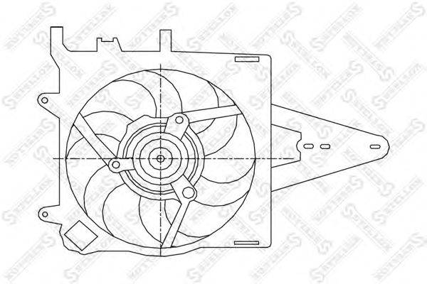 Вентилятор, охлаждение двигателя STELLOX 29-99086-SX