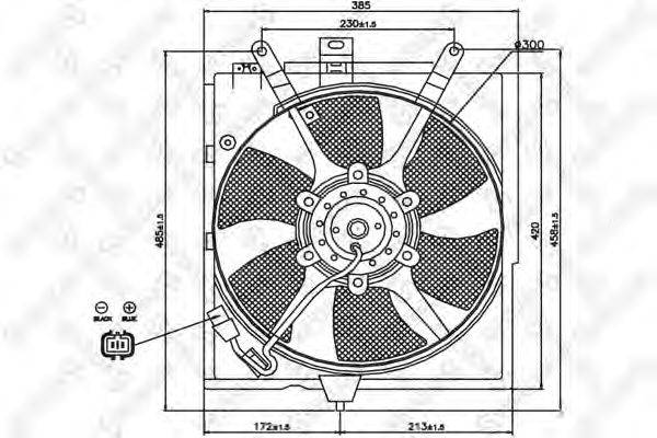 Вентилятор, охлаждение двигателя STELLOX 29-99103-SX