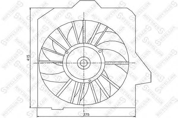 Вентилятор, охлаждение двигателя STELLOX 29-99109-SX