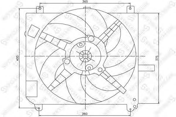 Вентилятор, охлаждение двигателя STELLOX 29-99112-SX