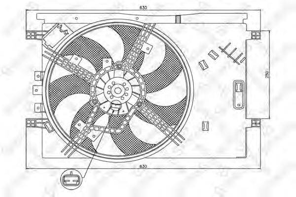 Вентилятор, охлаждение двигателя STELLOX 29-99118-SX