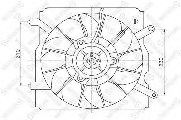 Вентилятор, охлаждение двигателя STELLOX 29-99126-SX