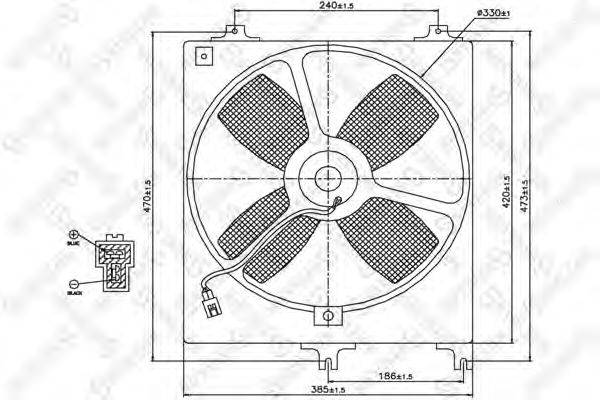 Вентилятор, охлаждение двигателя STELLOX 29-99131-SX