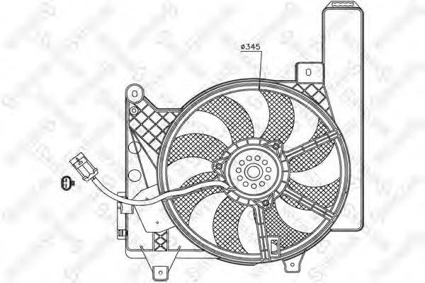Вентилятор, охлаждение двигателя STELLOX 29-99140-SX