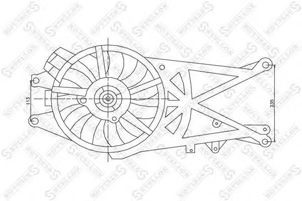Вентилятор, охлаждение двигателя STELLOX 2999141SX