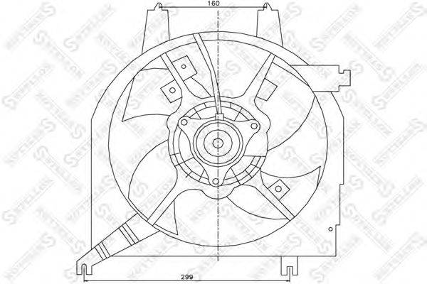 Вентилятор, охлаждение двигателя STELLOX 29-99143-SX