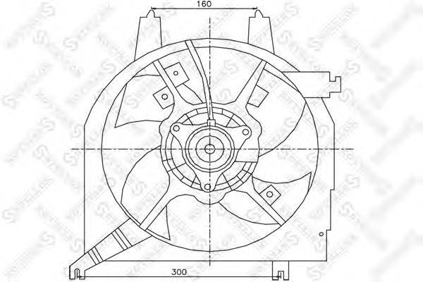 Вентилятор, охлаждение двигателя STELLOX 29-99144-SX
