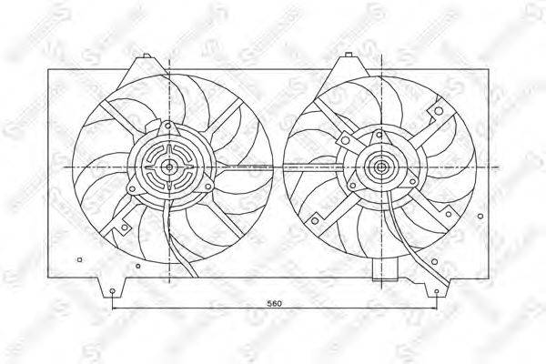 Вентилятор, охлаждение двигателя STELLOX 2999145SX