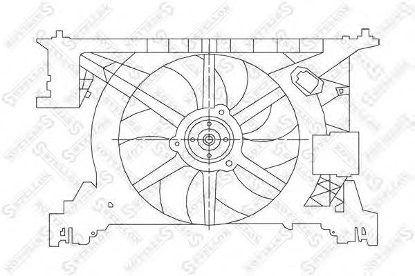 Вентилятор, охлаждение двигателя STELLOX 29-99157-SX