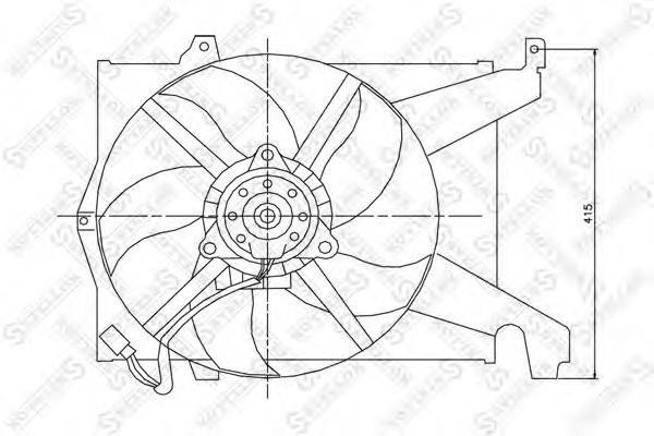 Вентилятор, охлаждение двигателя STELLOX 29-99168-SX