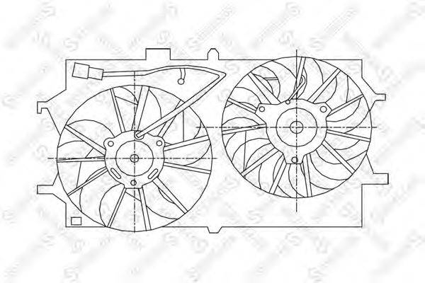 Вентилятор, охлаждение двигателя STELLOX 29-99194-SX