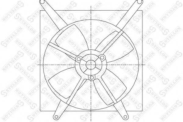 Вентилятор, охлаждение двигателя STELLOX 29-99215-SX