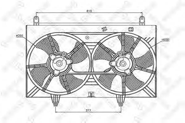 Вентилятор, охлаждение двигателя STELLOX 29-99230-SX